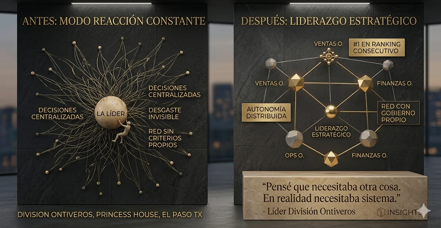Caso real: cómo una organización redujo su dependencia del liderazgo y escaló sin romperse