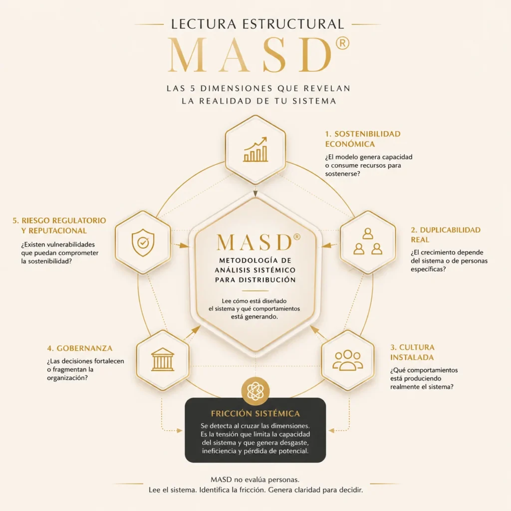 Lectura estructural MASD. Las  5 dimensiones que revelan la realidad de tu sistema, 